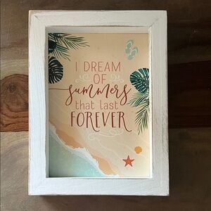 Framed Summer Beach Art